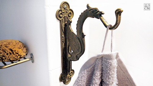 Antiker messing wandhaken - antiker,