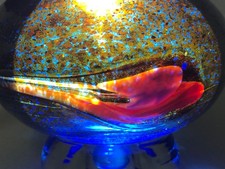 Vintage glas vase - glas, multicolor