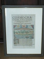 4 x Cosmographia Sebastian Münster Holzschnitt 1570 coloriert Preussen Polen
