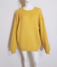 Malo dickerer sehr weicher 100% Kaschmir Pullover Sweater Gelb