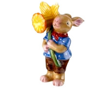 Villeroy & Boch 1x Hasenjunge mit Narzisse Bunny Anhänger Ostern Osterei Ei