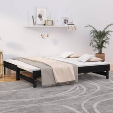 Tagesbett Ausziehbar Massivholz Kiefer Sofabett Sofa mehrere Auswahl vidaXL