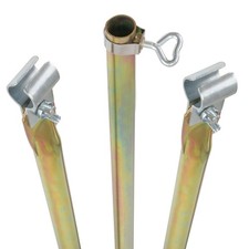 2x Stahl Zeltstange stufenlos