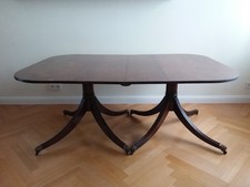 Ovaler Echtholz Tisch, Mahagoni /mit 8 Stühlen möglich/ Tischlänge 180 bis 294cm