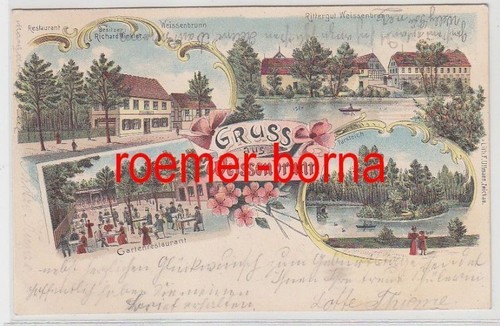 73570 lithographie gruß - ak,