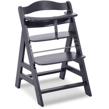 hauck Hochstuhl Alpha Kinderhochstuhl Holzhochstuhl dunkelgrau SIEHE TEXT/FOTO