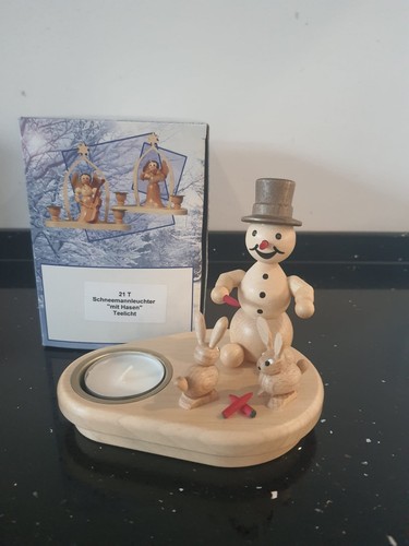 Teelichthalter schneemann mit - teelichthalter,