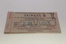 Original Skipass Gletscherbahn Kaprun von 1976, guter, sammelwürdiger Zustand