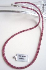 rote Spinell Kette, 55 Karat -