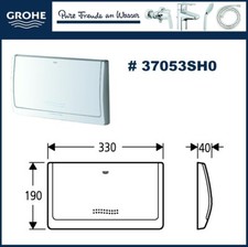 Grohe 37053SHO Abdeckplatte Drückerplatte weiß DAL Classic für WC UP-Spülkasten