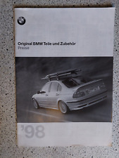 Das Original BMW Zubehör Prospekt Katalog 1998 Teile und Preise