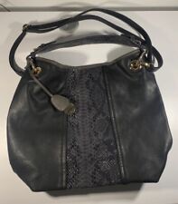 Gussaci schwarze Lederhandtasche