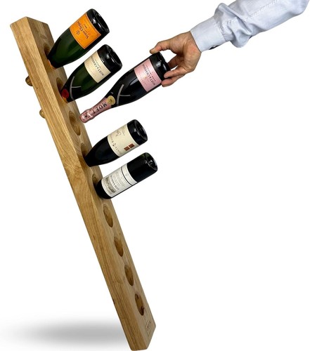 Weinregal massives holzregal - weinregal,