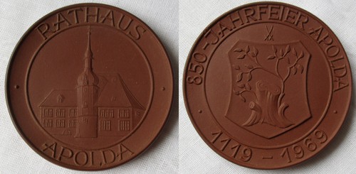 Ddr porzellan medaille 850 - ddr,