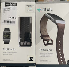 fitbit ionic Lederarmband braun  Gr. L/G