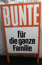 bunte zeitung werbung werbe tafel schild kunden stopper alt reklame top deko