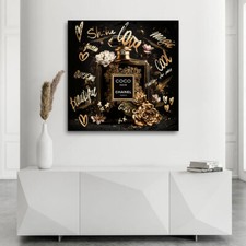 Leinwand Bild Coco Parfum Pop