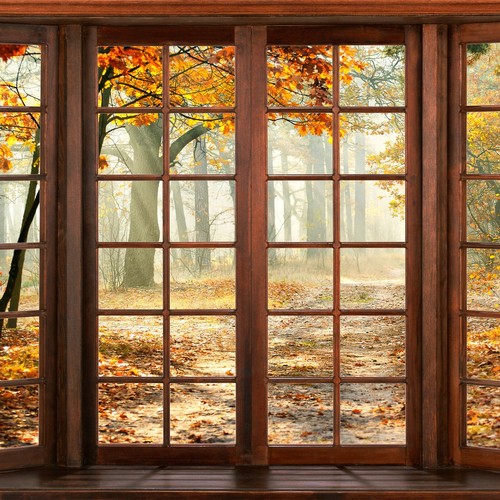 Fenster vliestapete effekt - vliestapete, 3d
