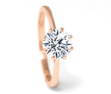 Diamond ring in 585 gold with