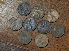 King George V Farthings 1917,19,21,22,23,26,30,31,34 - einige schöne Exemplare