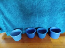 Blumentopf blau klein retro vintage Original 90er Jahre 10-11 cm Durchmesser