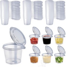 100 Stück 25ml Plastik Aufbewahrungsdosen Mit Deckel - Saucenbecher Frischhalt