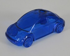 VW New Beetle Recycling Stiftehalter blau transparent Volkswagen Sammler Deko