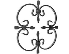 SCHMIEDEEISEN ORNAMENT 25x25cm