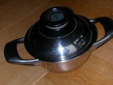 AMC Induction Topf Kochtopf mit Deckel mit Visiotherm  1,6 Liter 16 cm Ø