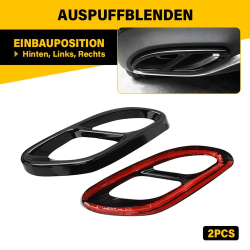 Schwarz auspuffblende - 2x,