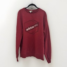 adidas neo Pullover Sweatshirt Pulli langarm Herren Gr. M Rot Vintage Retro