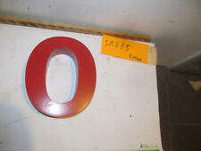 großer roter Metall Buchstabe " O oder 0 " Leuchtbuchstabe 21 cm hoch 5cm dick