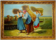 Ölbild Heuarbeit, Julien Dupre Gemälde handgemalt signiert F:60x90cm