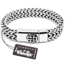 Herren Armband Eisernes Kreuz Armkette Edelstahl Panzerkette Königskette Biker