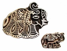 2 HOLZSTEMPEL Textilstempel