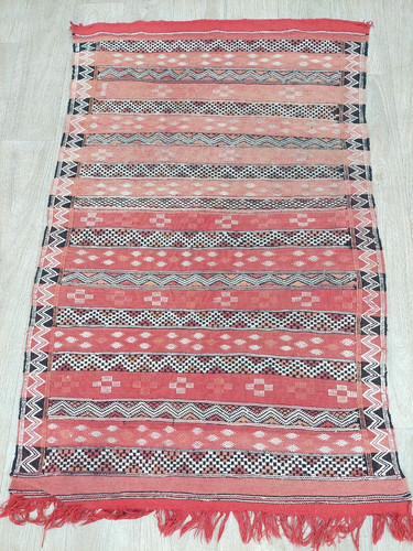 Vintage berber wolle vorleger - wolle,
