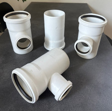 4 Stk Rehau RAUPIANO PLUS Einfachabzweig DN90/50 87° /B