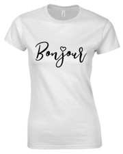 Bonjour Damen Mode T-Shirt -