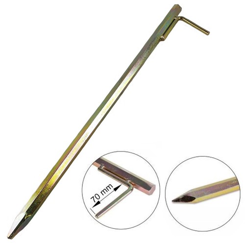 Erdspieß 50cm gold bodenanker - 50cm,