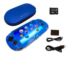 ✭ PS VITA Oled Metallic Blue 3G + 16 GB ✭ Display neu ✭ Playstation Japan