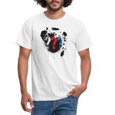 Die Drei Fragezeichen Brust Destroyed Look Männer T-Shirt