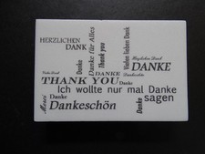 Unbenutzter LaBlanche Stempel Spruch Danke Merci - La Blanche Silikonstempel