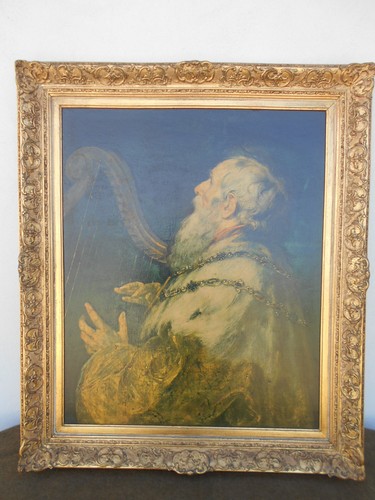 König david mit harfe - david,
