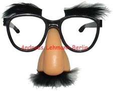 Scherzartikel Brille mit Bart und Nase Klassiker Clown Lachen Party Verkleiden