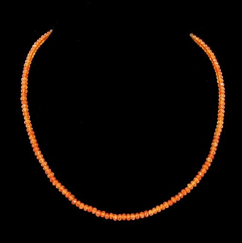Mandarin granat halskette - mandarin-granat,