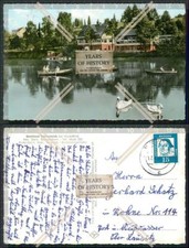 Foto AK Much Rhein-Sieg Gasthaus Herrenteich mit Ruderer Gerh. Schwamborn 