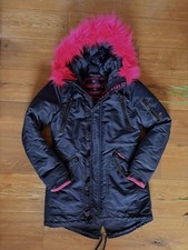 Superdry Parka Navy Neon Pink