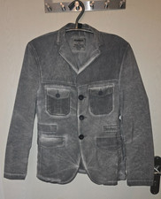 Desigual Jacket Sakko grau, Vintage Wash Used-Look, Baumwolle,  NEU