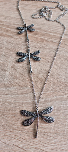 Lange silberkette mit libellen - mit,