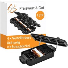 4x Verteilerdose 8x4 polig mit